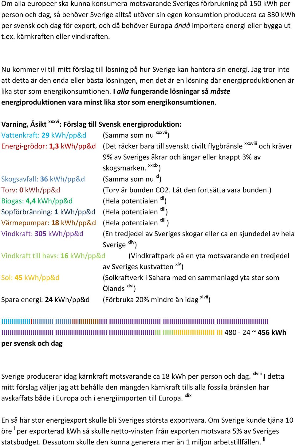 Jag tror inte att detta är den enda eller bästa lösningen, men det är en lösning där energiproduktionen är lika stor som energikonsumtionen.