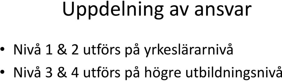 yrkeslärarnivå Nivå 3 &