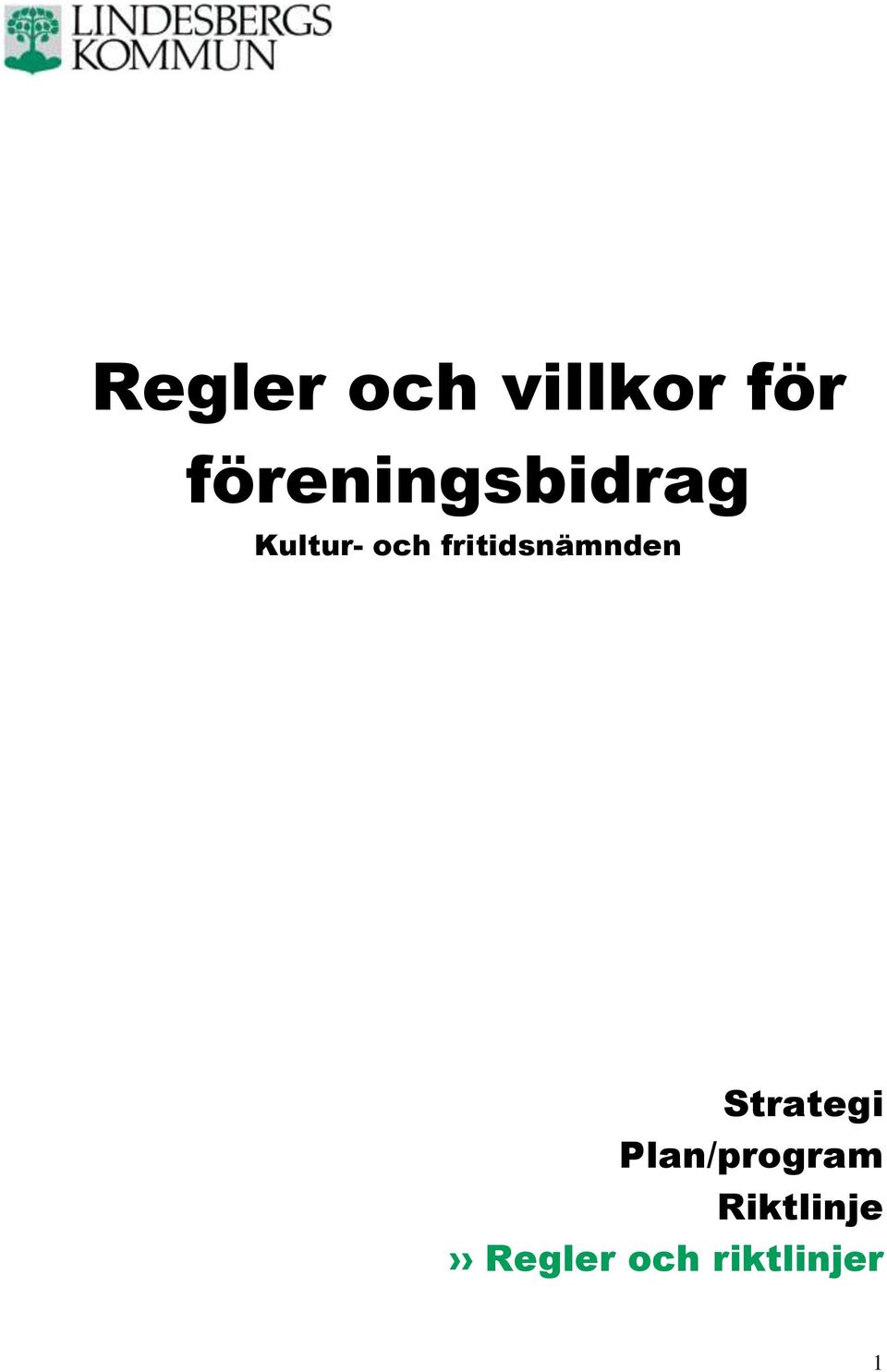 fritidsnämnden Strategi