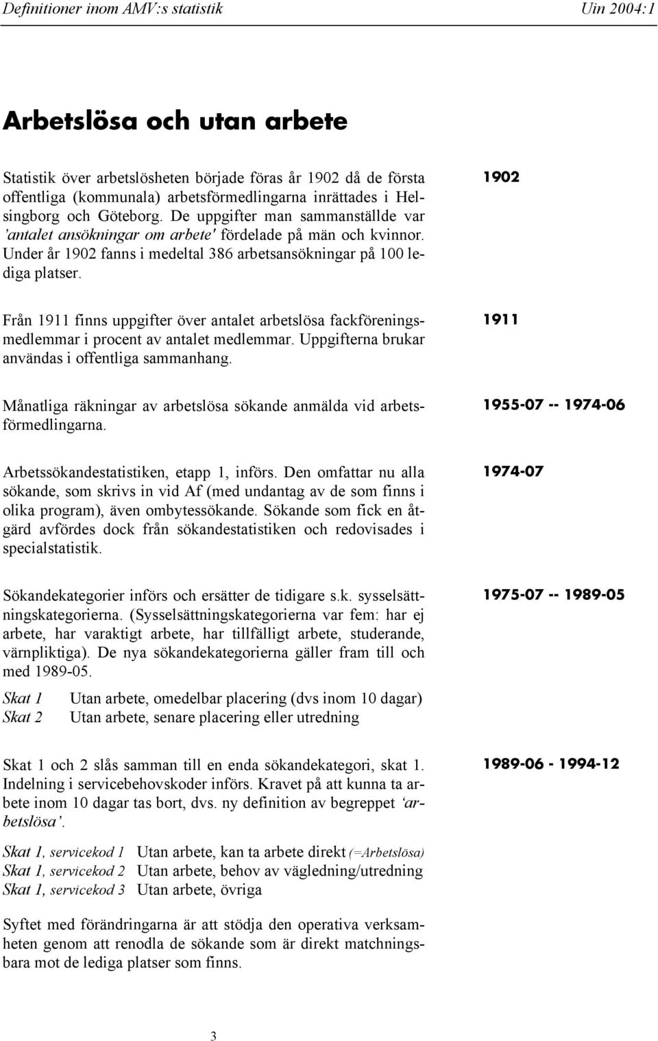 1902 Från 1911 finns uppgifter över antalet arbetslösa fackföreningsmedlemmar i procent av antalet medlemmar. Uppgifterna brukar användas i offentliga sammanhang.