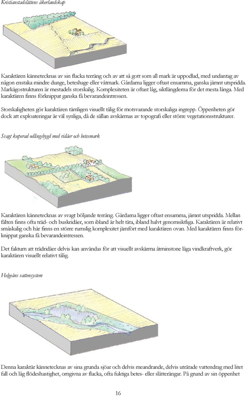 Med karaktären finns förknippat ganska få bevarandeintressen. Storskaligheten gör karaktären tämligen visuellt tålig för motsvarande storskaliga ingrepp.