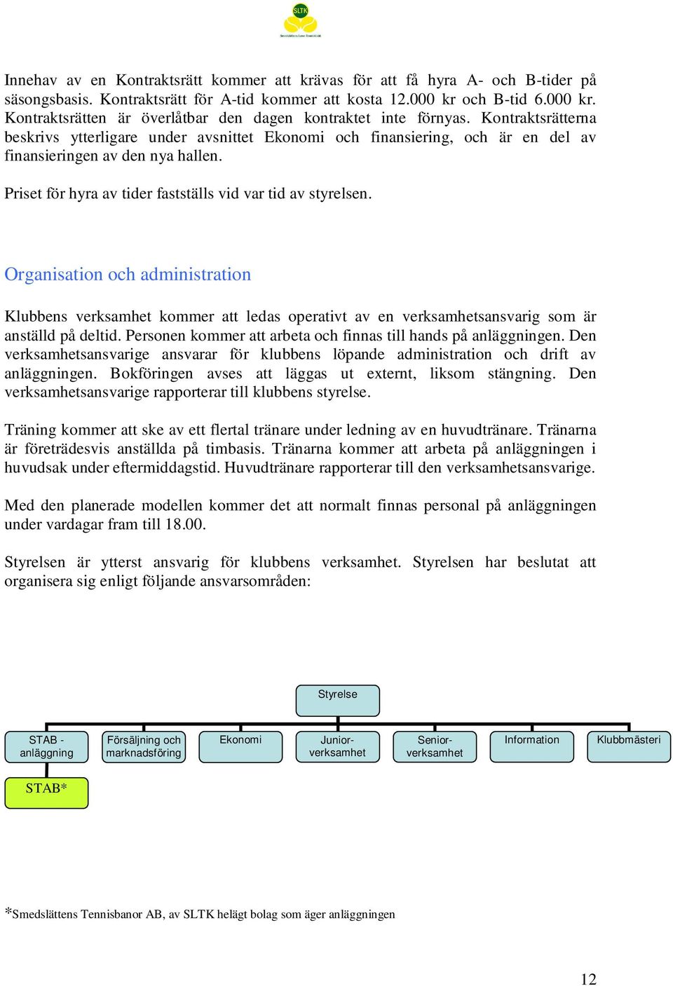 Kontraktsrätterna beskrivs ytterligare under avsnittet Ekonomi och finansiering, och är en del av finansieringen av den nya hallen. Priset för hyra av tider fastställs vid var tid av styrelsen.