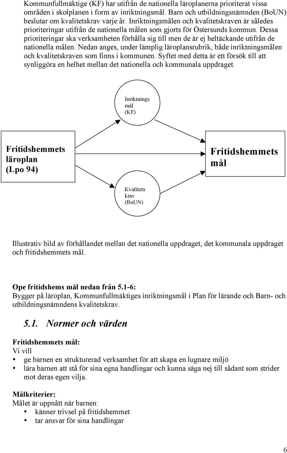 Dessa prioriteringar ska verksamheten förhålla sig till men de är ej heltäckande utifrån de nationella målen.