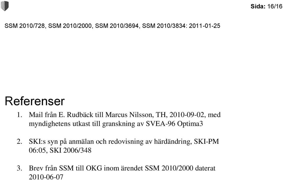 granskning av SVEA-96 Optima3 2.