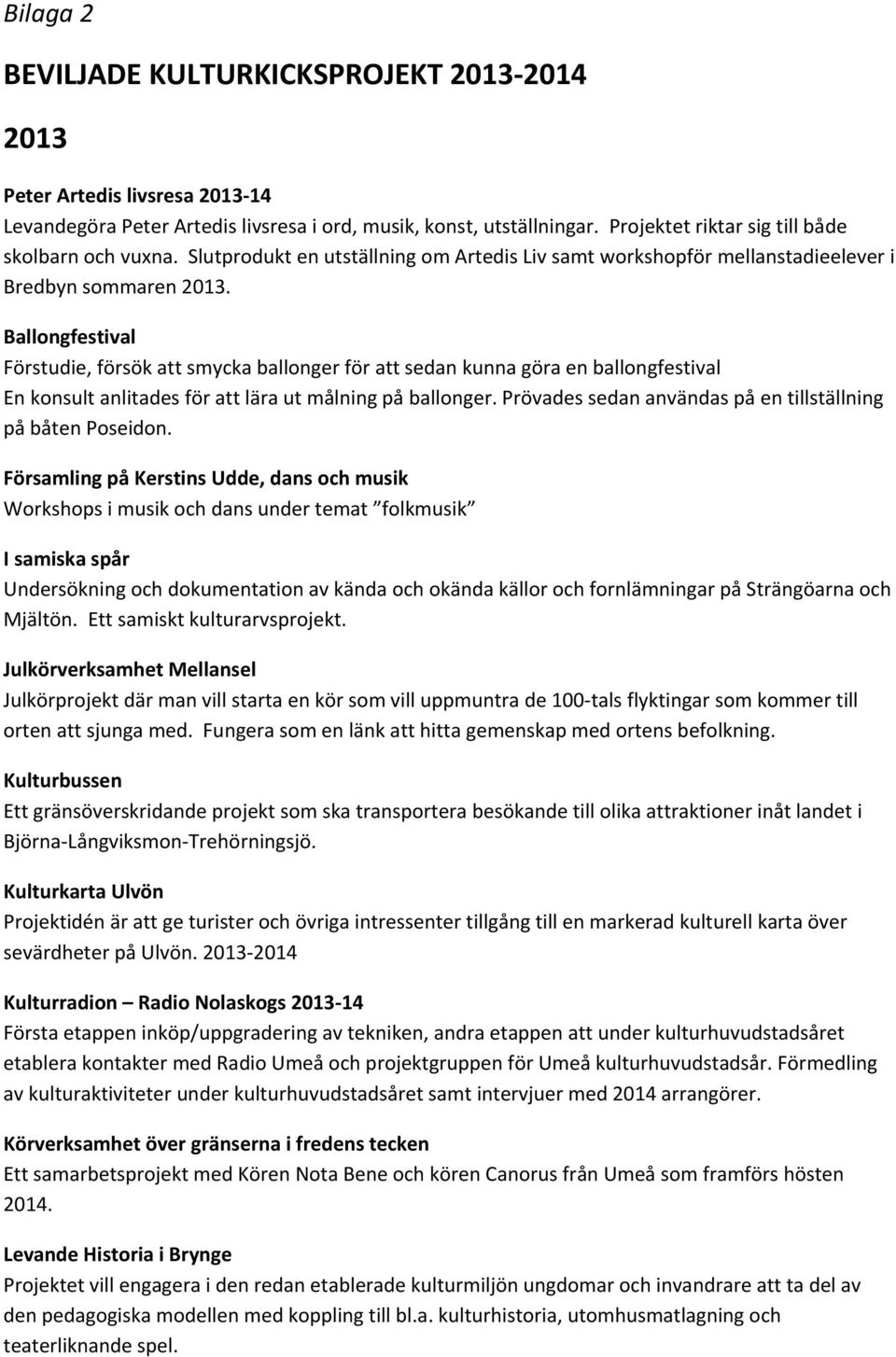 Ballongfestival Förstudie, försök att smycka ballonger för att sedan kunna göra en ballongfestival En konsult anlitades för att lära ut målning på ballonger.