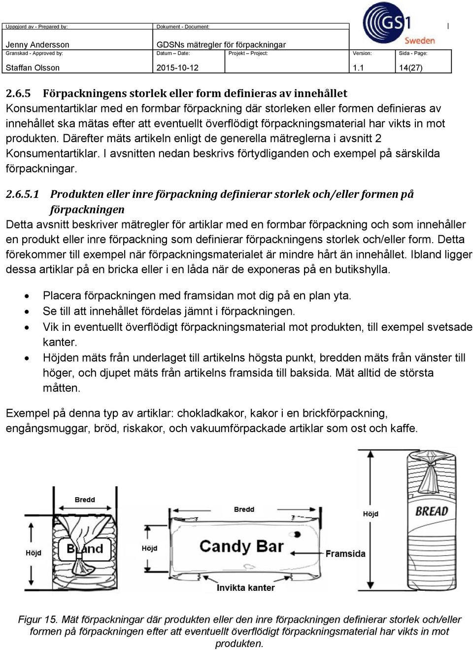 överflödigt förpackningsmaterial har vikts in mot produkten. Därefter mäts artikeln enligt de generella mätreglerna i avsnitt 2 Konsumentartiklar.