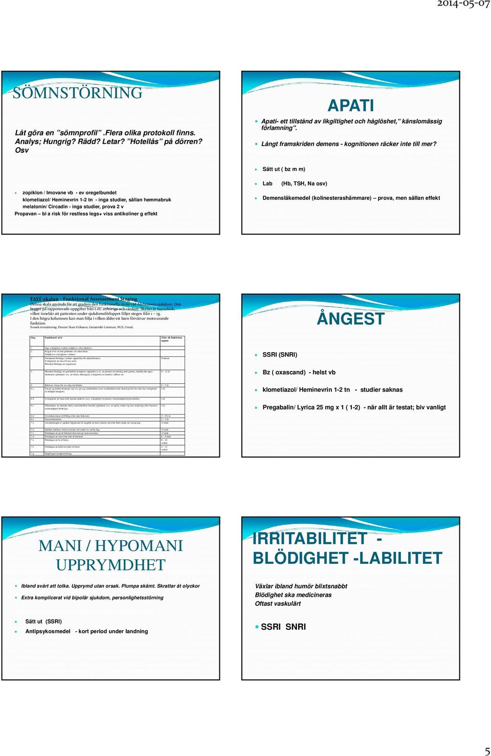 tillstånd av likgiltighet och håglöshet," känslomässig förlafr Sätt ut ( bz m m) ktig med utstning av fungerande läkemedel zopiklon / Imovane vb - ev oregelbundet klometiazol/ Heminevrin 1-2 tn -