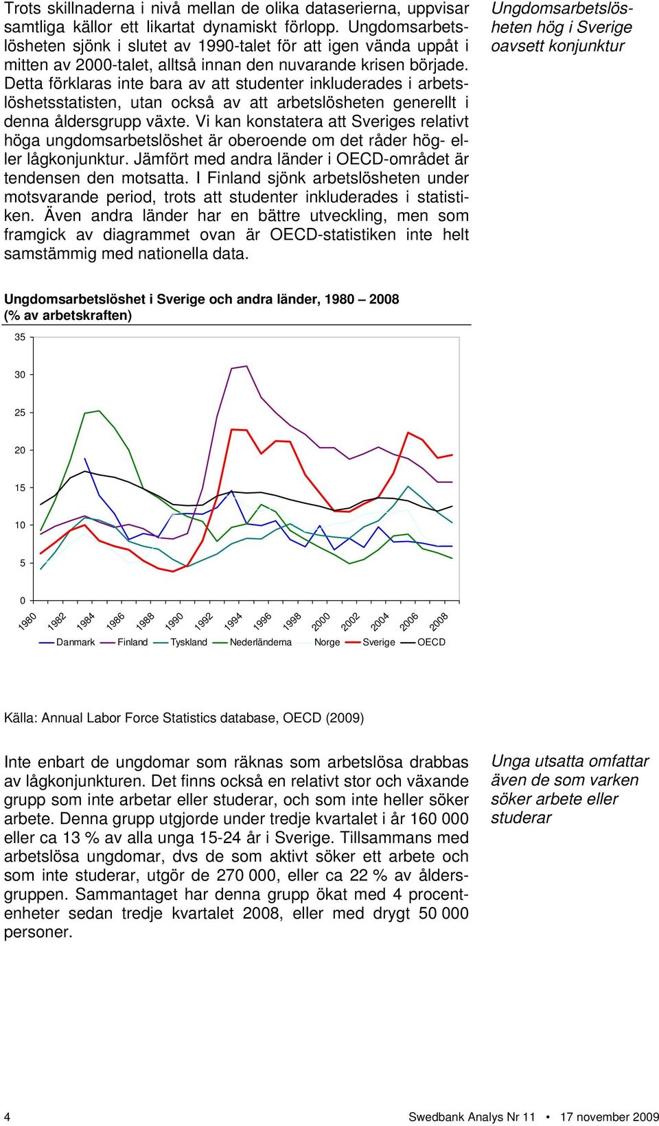 Detta förklaras inte bara av att studenter inkluderades i arbetslöshetsstatisten, utan också av att arbetslösheten generellt i denna åldersgrupp växte.
