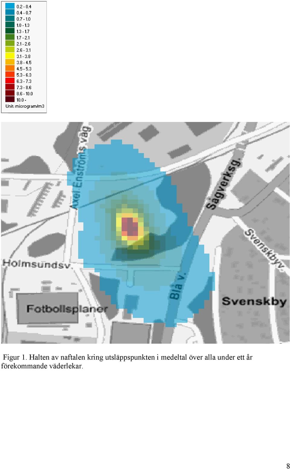 utsläppspunkten i medeltal