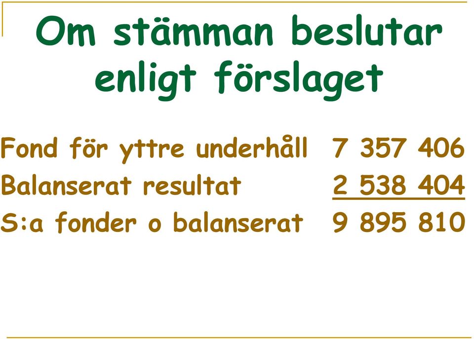 underhåll 7 357 406 Balanserat