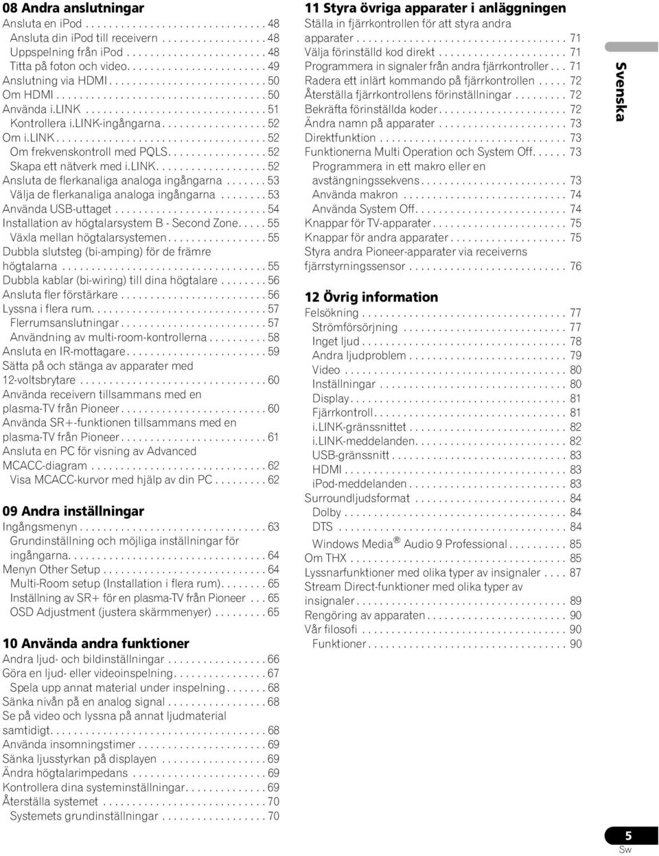 ................. 5 Om i.k.................................... 5 Om frekvenskontroll med PQS................. 5 Skapa ett nätverk med i.k................... 5 Ansluta de flerkanaliga analoga ingångarna.