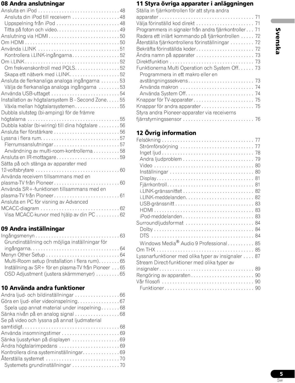 ................. 5 Om i.k.................................... 5 Om frekvenskontroll med PQS................. 5 Skapa ett nätverk med i.k................... 5 Ansluta de flerkanaliga analoga ingångarna.