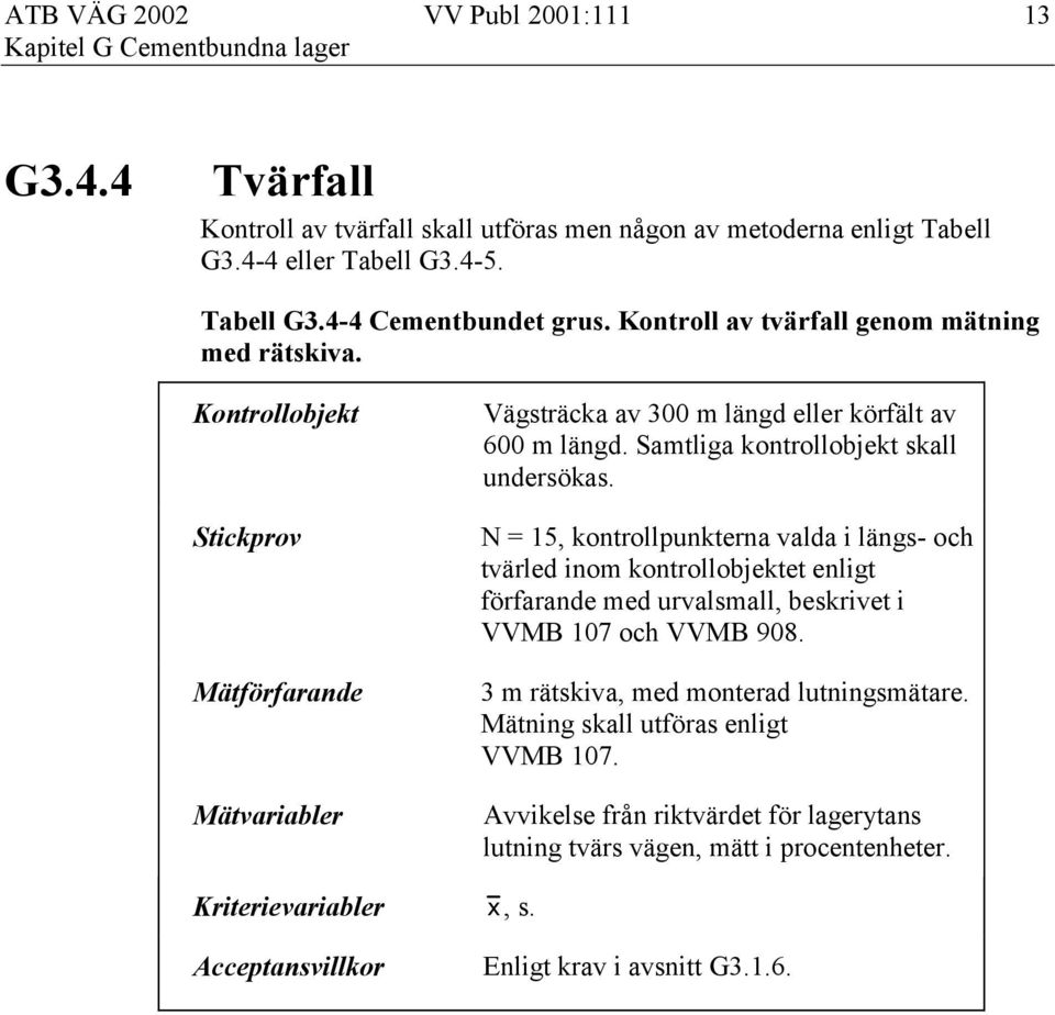 Samtliga kontrollobjekt skall undersökas.