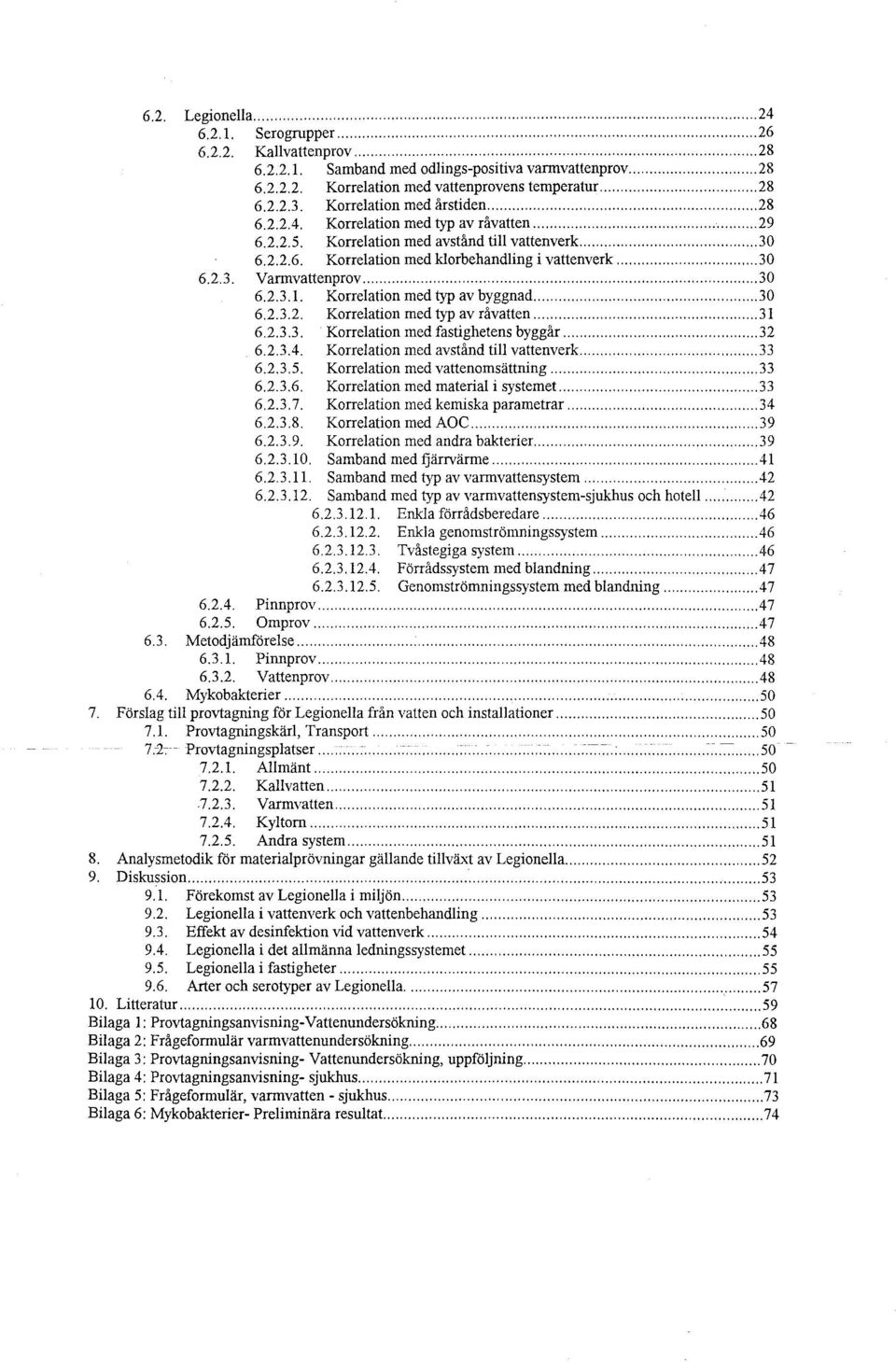 .. 30 6.2.3.1. Korrelation med typ avbyggnad... 30 6.2.3.2. Korrelation med typ av råvatten... 31 6.2.3.3. Korrelation med fastighetens byggår... 32 6.2.3.4. Korrelation med avstånd till vattenverk.