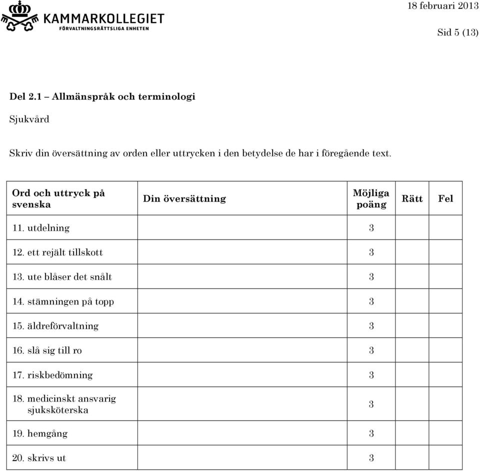 ute blåser det snålt 3 14. stämningen på topp 3 15. äldreförvaltning 3 16.