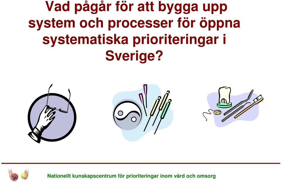 prioriteringar i Sverige?