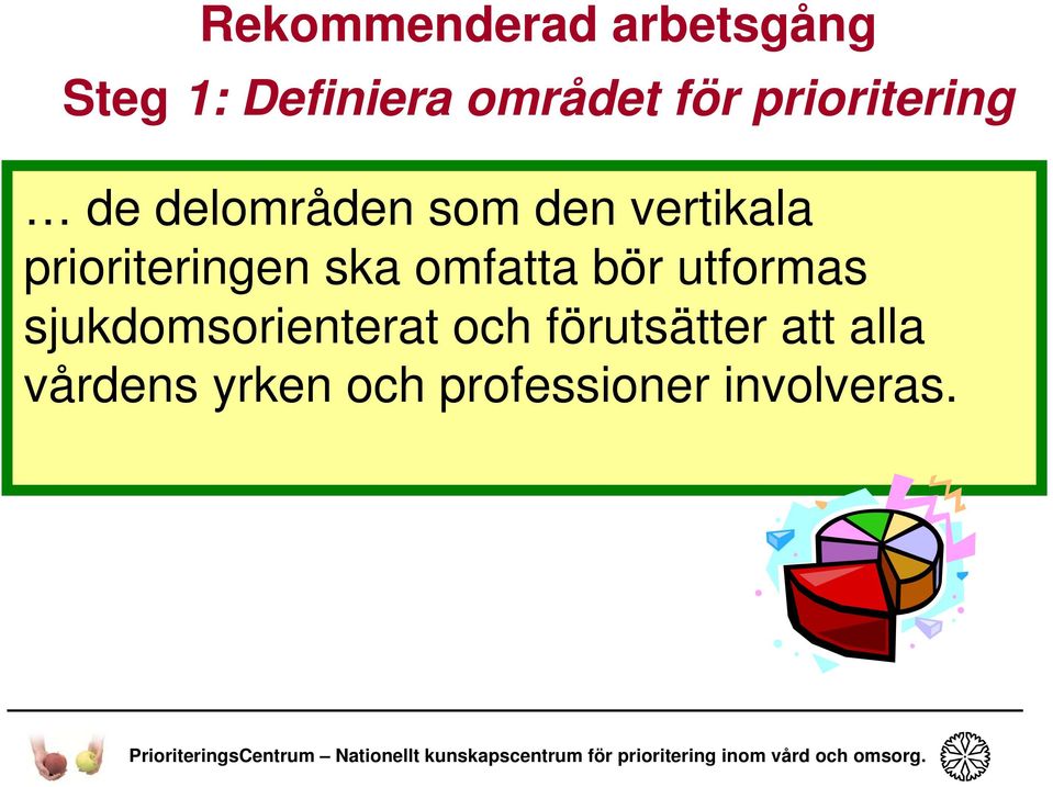 sjukdomsorienterat och förutsätter att alla vårdens yrken och professioner