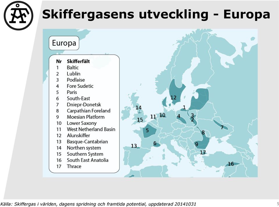 världen, dagens spridning och