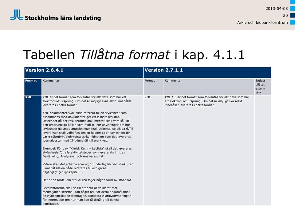 Utseendet på det resulterande dokumentet skall vara så likt den ursprungliga källan som möjligt. För anvisningar om hur stylesheet gällande anteckningar skall utformas se bilaga 6.