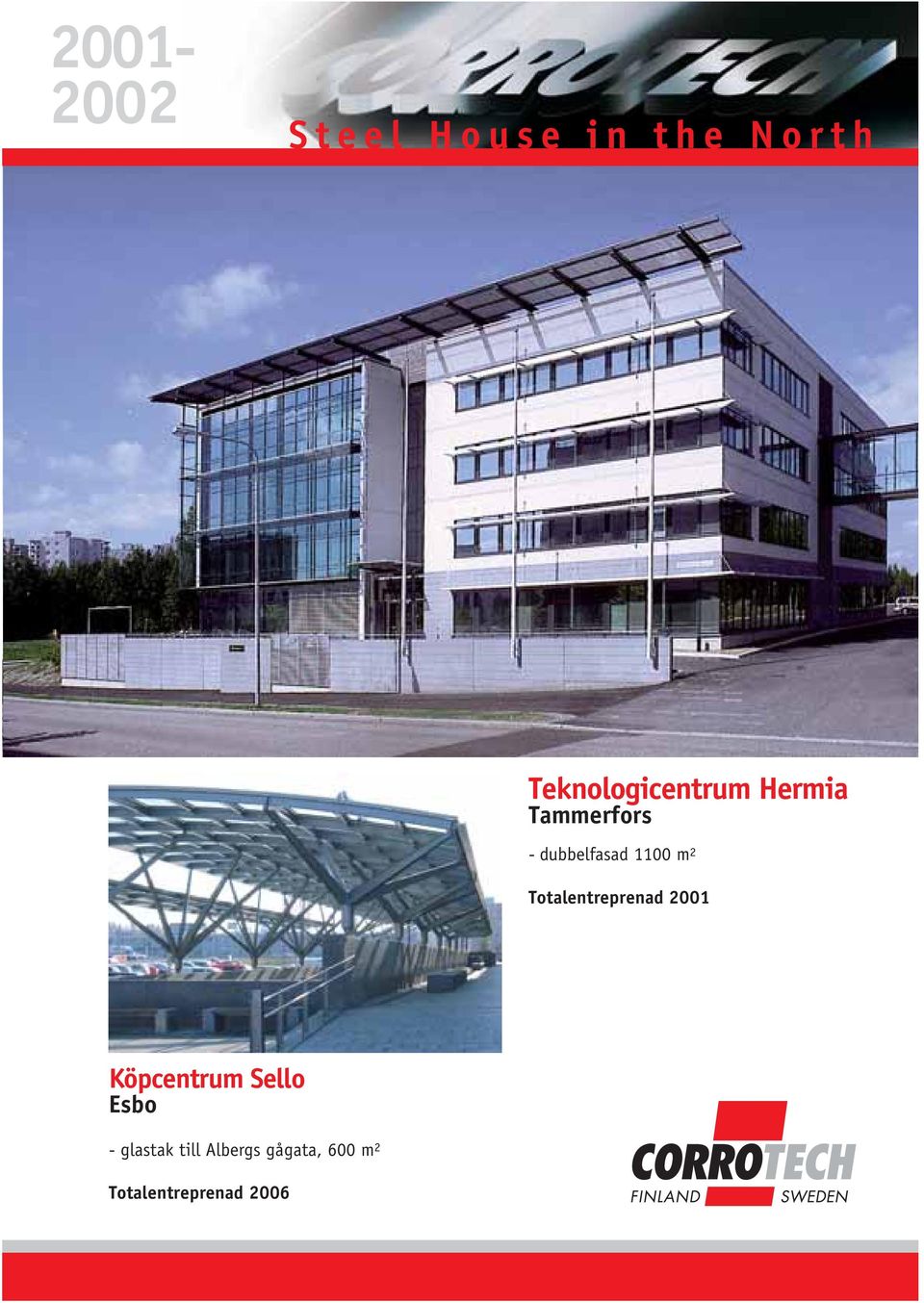 1100 m 2 Totalentreprenad 2001 Köpcentrum Sello