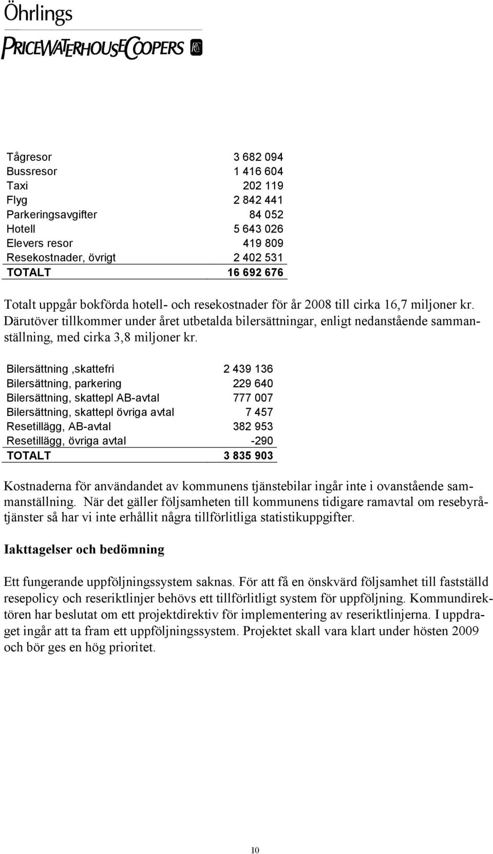 Bilersättning,skattefri 2 439 136 Bilersättning, parkering 229 640 Bilersättning, skattepl AB-avtal 777 007 Bilersättning, skattepl övriga avtal 7 457 Resetillägg, AB-avtal 382 953 Resetillägg,