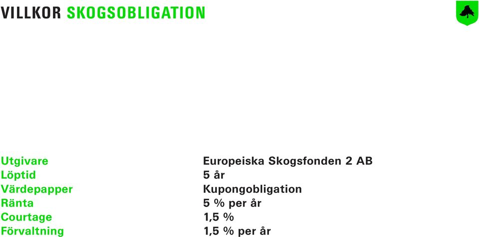 Värdepapper Kupongobligation Ränta 5 %