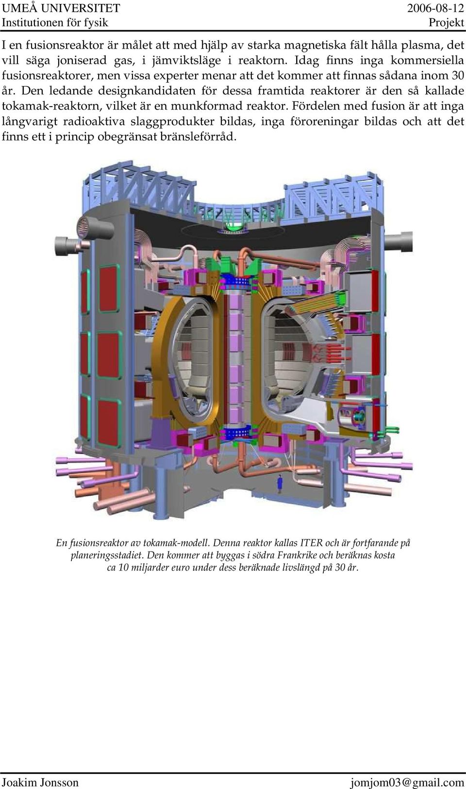 Den ledande designkandidaten för dessa framtida reaktorer är den så kallade tokamak-reaktorn, vilket är en munkformad reaktor.