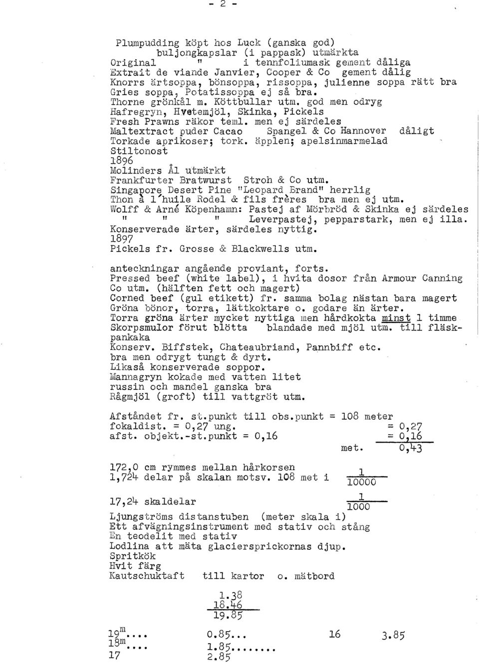 men ej särdeles Maltextract puder Cacao Spangel & Co Hannover dåligt Torkade aprikoser; tork. äpplen; apelsinmarmelad Stiltonost 1896 o Molinders Al utmärkt Frankfurter Bratwurst Stroh & Co utm.