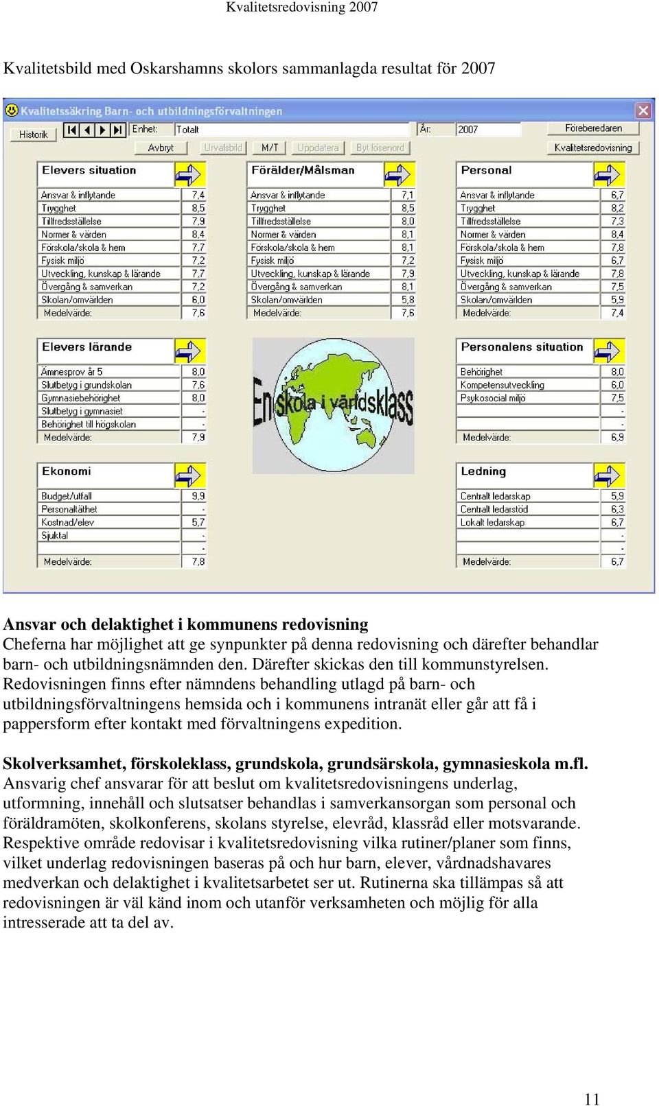 Redovisningen finns efter nämndens behandling utlagd på barn- och utbildningsförvaltningens hemsida och i kommunens intranät eller går att få i pappersform efter kontakt med förvaltningens expedition.