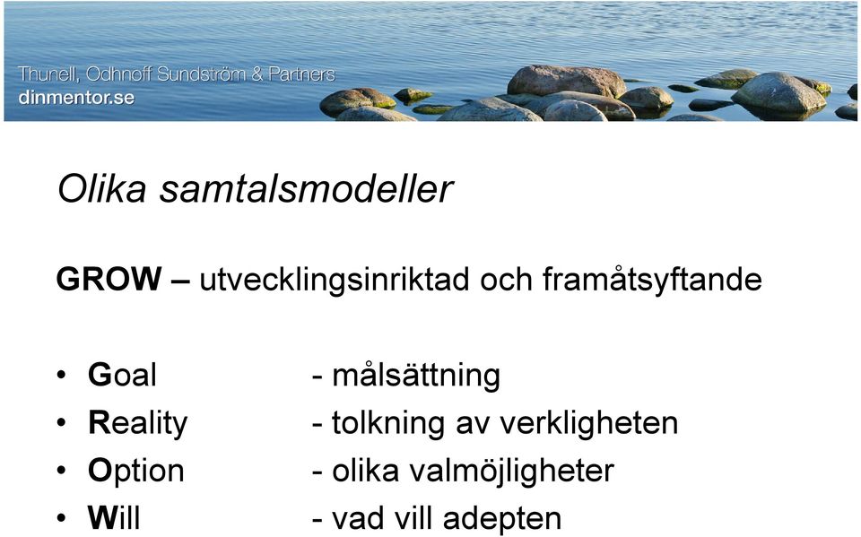 Reality Option Will - målsättning -