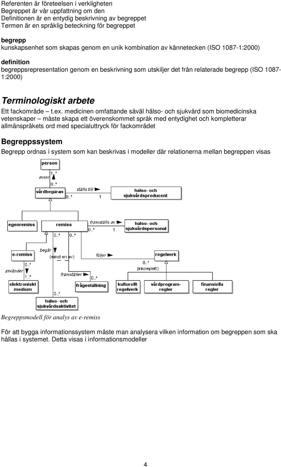 arbete Ett fackområde t.ex.