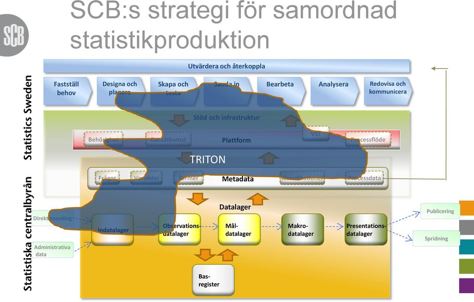 Plattform VST Processflöde TRITON Metadata Frågor Variabler Termer Klassifikationer Processdata Direktinsamling