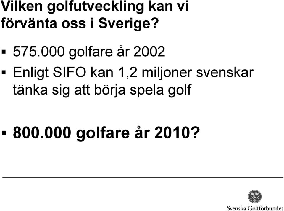 000 golfare år 2002 Enligt SIFO kan 1,2