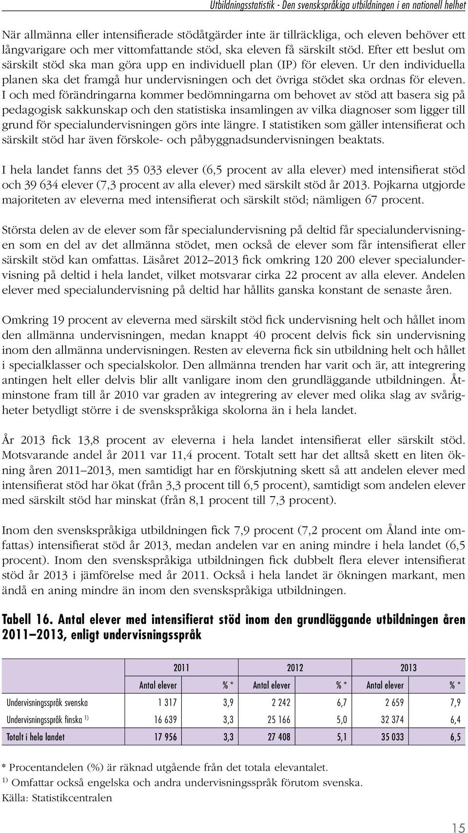 I och med förändringarna kommer bedömningarna om behovet av stöd att basera sig på pedagogisk sakkunskap och den statistiska insamlingen av vilka diagnoser som ligger till grund för