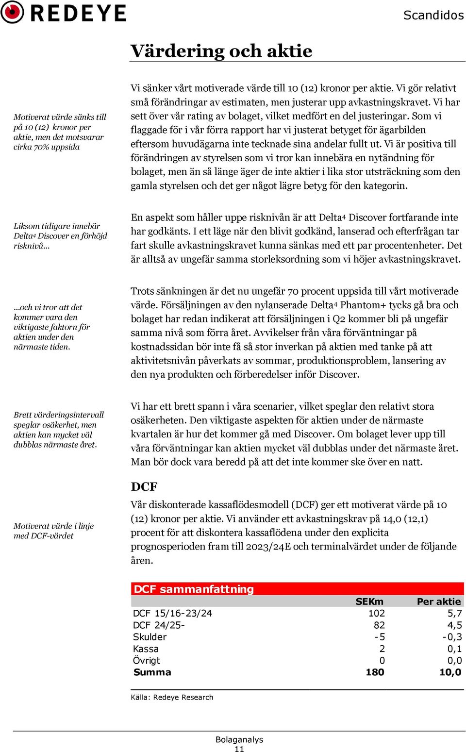 Som vi flaggade för i vår förra rapport har vi justerat betyget för ägarbilden eftersom huvudägarna inte tecknade sina andelar fullt ut.