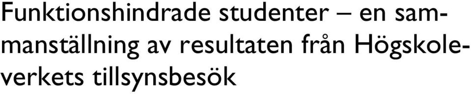 sammanställning av