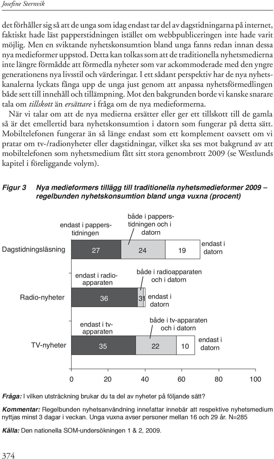 Detta kan tolkas som att de traditionella nyhetsmedierna inte längre förmådde att förmedla nyheter som var ackommoderade med den yngre generationens nya livsstil och värderingar.