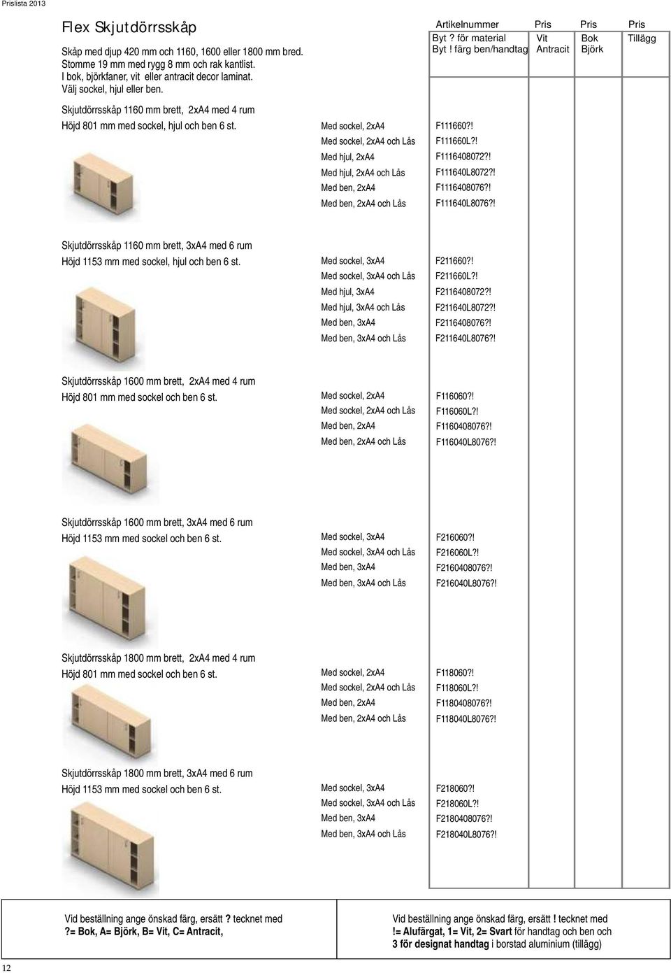 Med sockel, 2xA4 Med sockel, 2xA4 och Lås Med hjul, 2xA4 Med hjul, 2xA4 och Lås Med ben, 2xA4 Med ben, 2xA4 och Lås Byt? för material Vit Bok Tillägg Byt! färg ben/handtag Antracit Björk F111660?