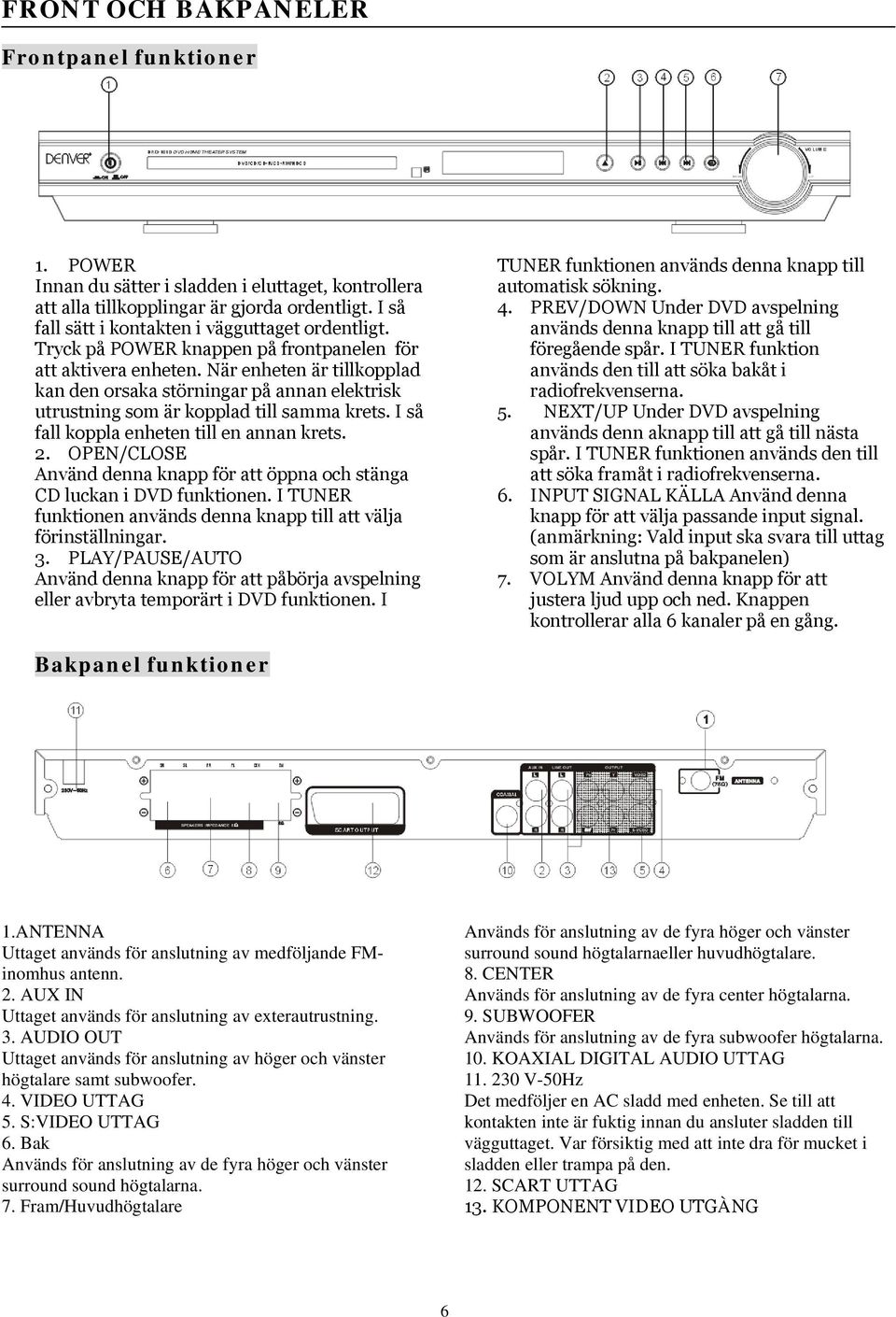 När enheten är tillkopplad kan den orsaka störningar på annan elektrisk utrustning som är kopplad till samma krets. I så fall koppla enheten till en annan krets. 2.