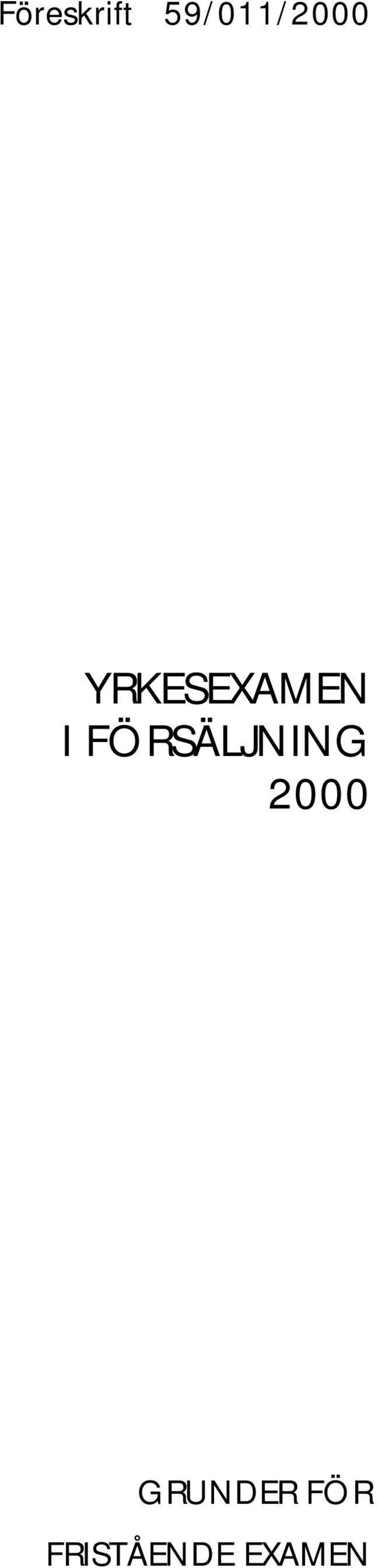 YRKESEXAMEN I