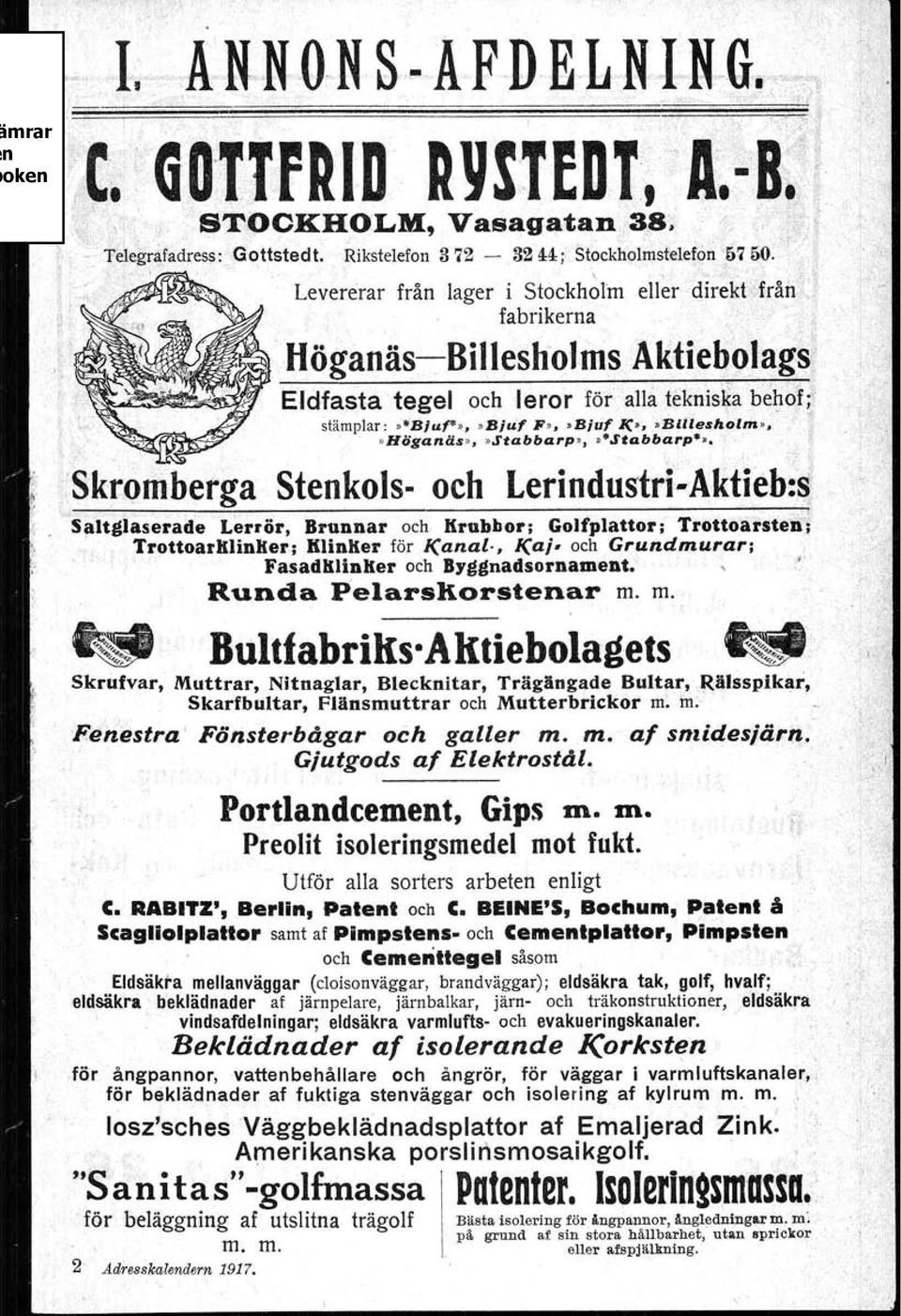 . )}Höganäs), )Stabbarp»,»$Stabba,:"p'». -1",. :.(Skr~)Jfibetga.Stenkols- och Lerindustti"~fiHeb;~ ~~L: ',."~_-'-"- Y.-,~" "'.,', ',- ",-,,: "o,: " " -,, -, " ",," :".:",,,'-'-',' e.