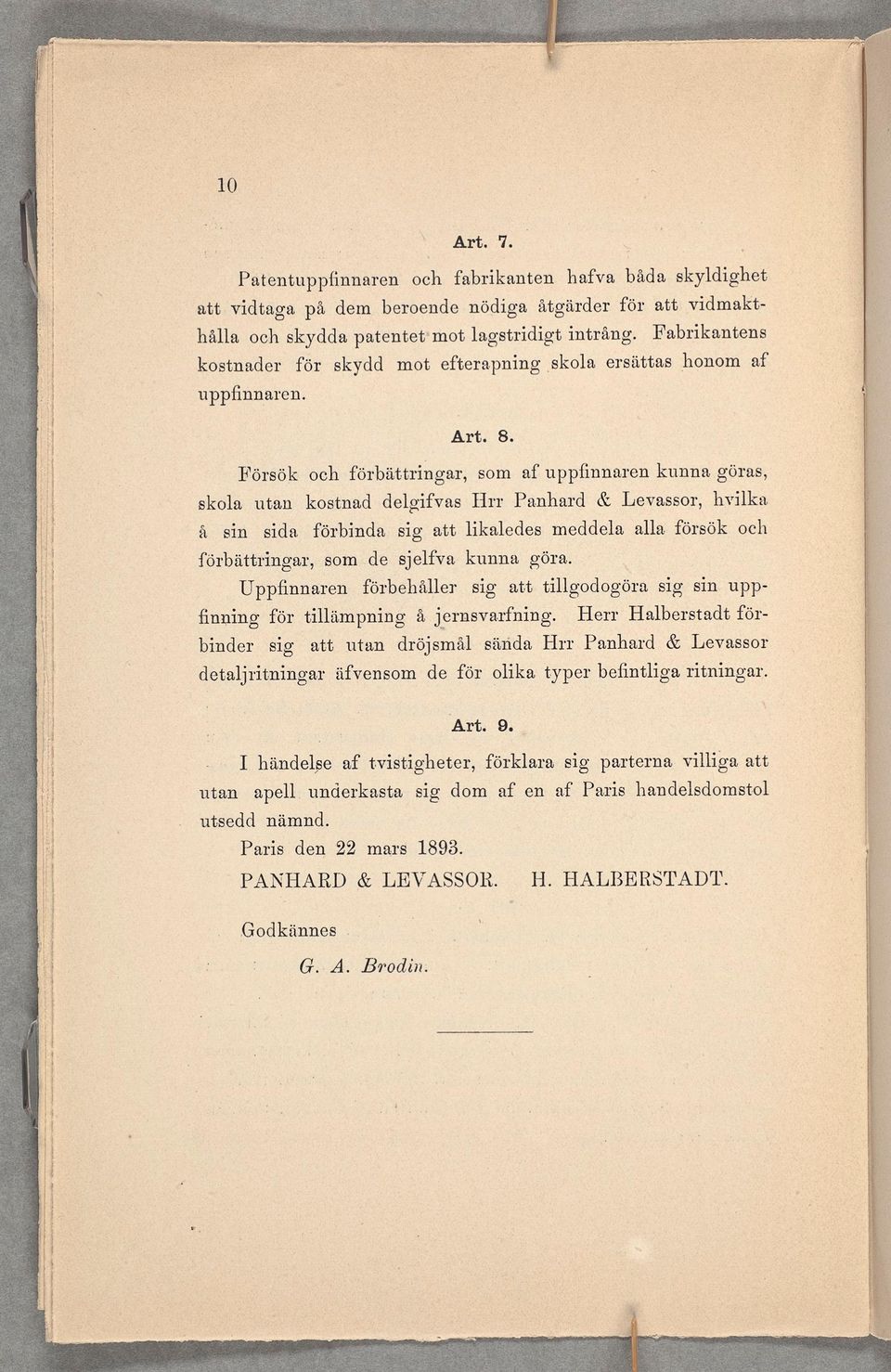 utan hänlse Herr olka AArt 9 sg dom typer klara befntlga sg parterna Pars 22 PANHARD A 1893 LEVASSOR, Godkännes G mars Brodn; H HALBERSTADT - Levassor rtnngar vllga