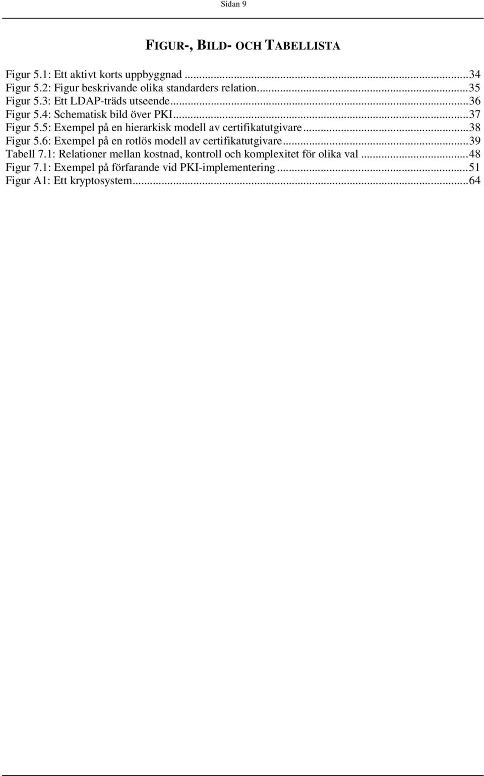 ..37 Figur 5.5: Exempel på en hierarkisk modell av certifikatutgivare...38 Figur 5.