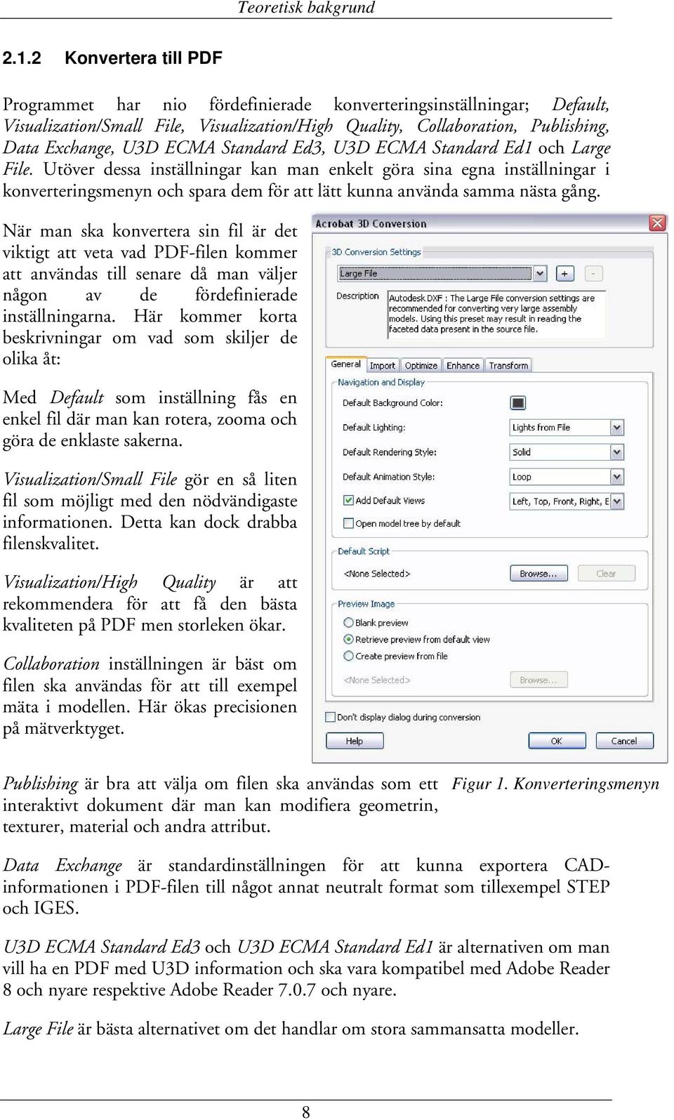 Standard Ed3, U3D ECMA Standard Ed1 och Large File.