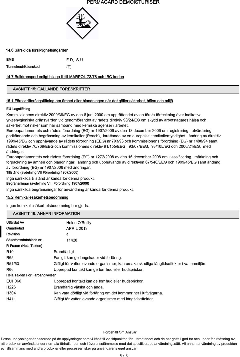 förteckning över indikativa yrkeshygieniska gränsvärden vid genomförandet av rådets direktiv 98/24/EG om skydd av arbetstagares hälsa och säkerhet mot risker som har samband med kemiska agenser i