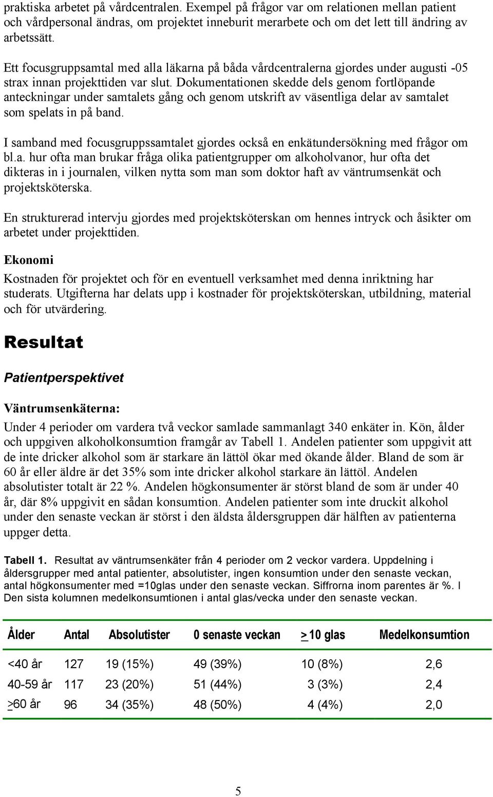 Dokumentationen skedde dels genom fortlöpande anteckningar under samtalets gång och genom utskrift av väsentliga delar av samtalet som spelats in på band.