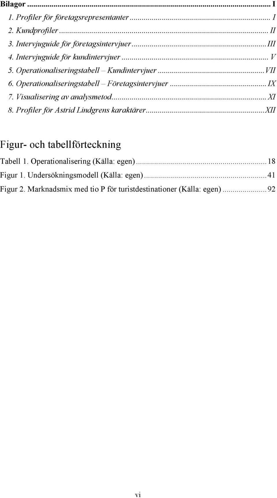 .. IX 7. Visualisering av analysmetod... XI 8. Profiler för Astrid Lindgrens karaktärer... XII Figur- och tabellförteckning Tabell 1.