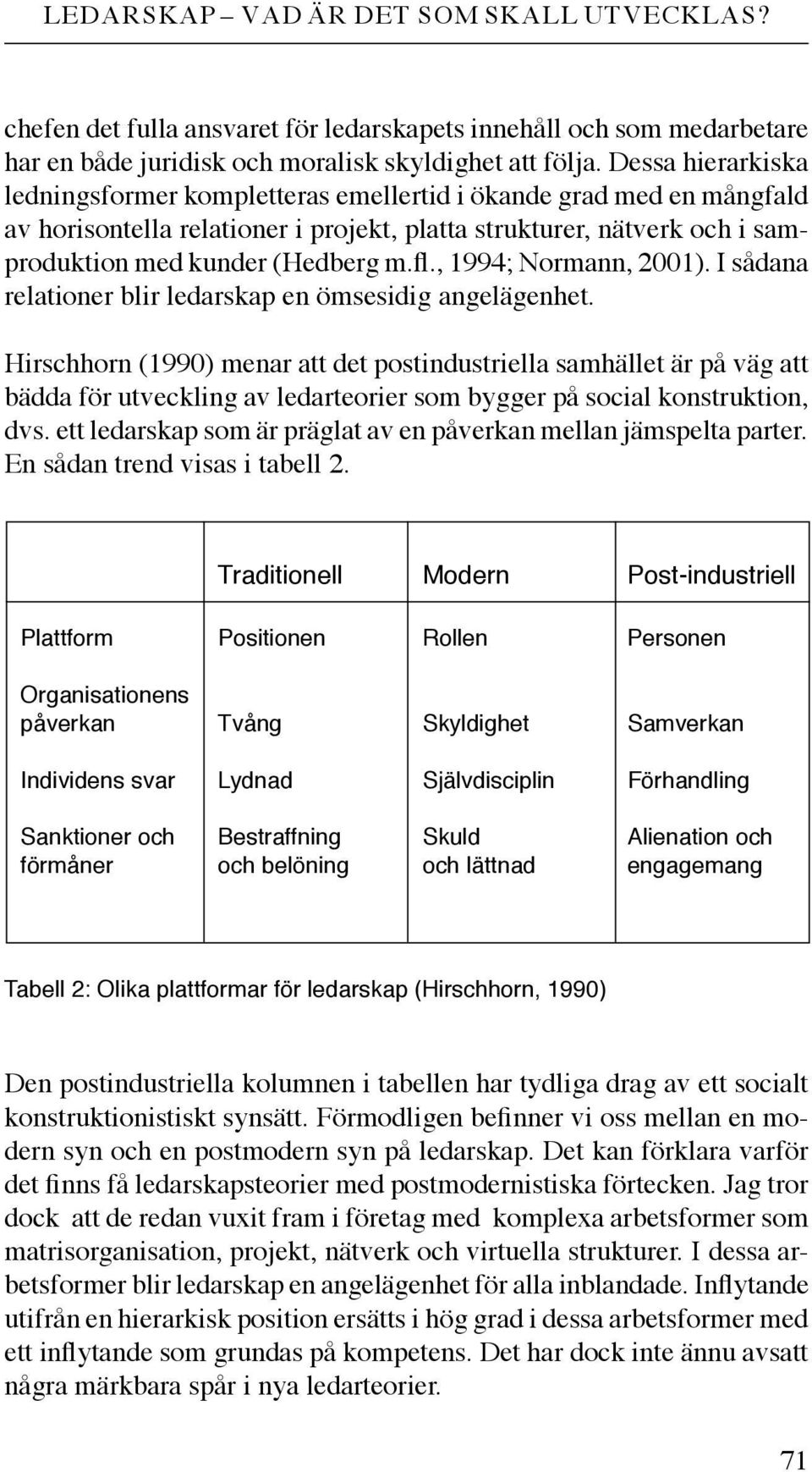 , 1994; Normann, 2001). I sådana relationer blir ledarskap en ömsesidig angelägenhet.