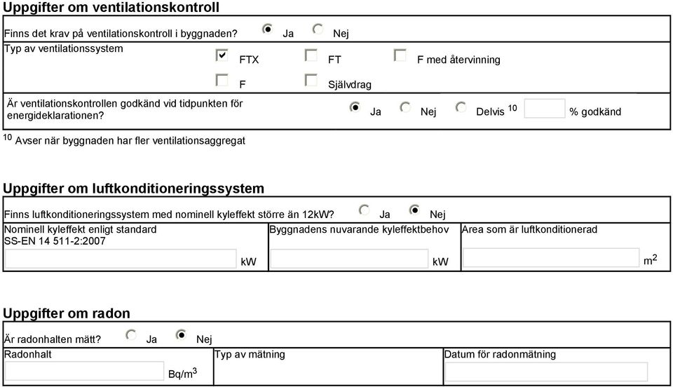 tidpunkten för energideklarationen?