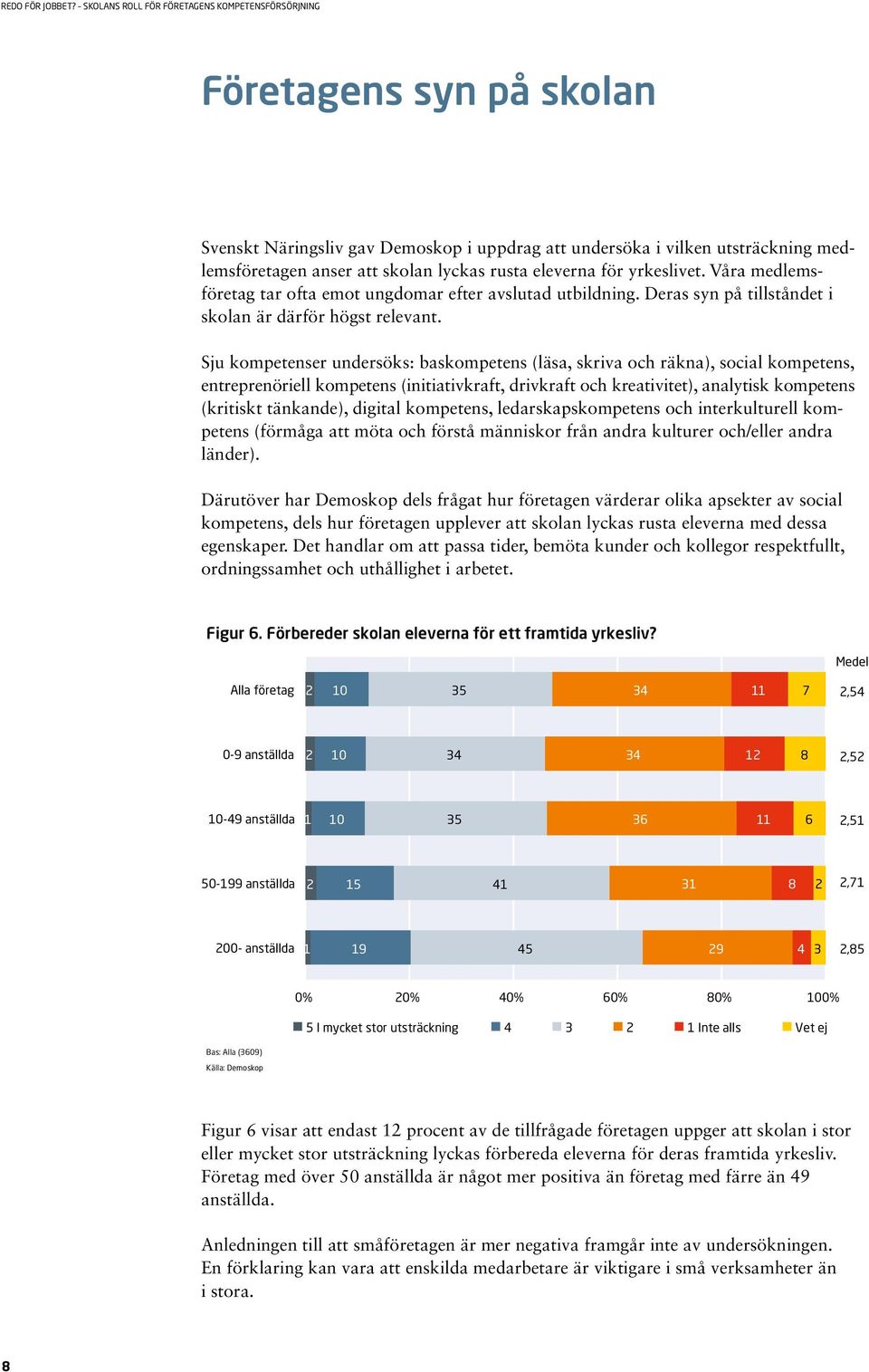 Sju kompetenser undersöks: baskompetens (läsa, skriva och räkna), social kompetens, entreprenöriell kompetens (initiativkraft, drivkraft och kreativitet), analytisk kompetens (kritiskt tänkande),